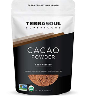 Terrasoul Superfoods Raw Organic Cacao Powder, 16 oz