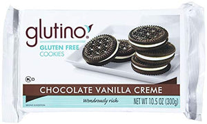 GLUTINO Chocolate Vanilla Creme Cookies, 10.5 oz