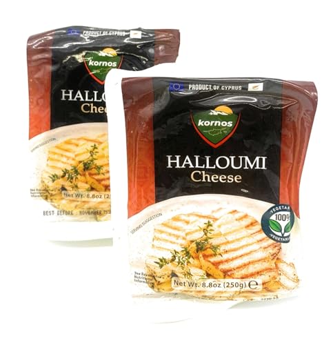 2 Pack - Kornos Authentic Cyprus Halloumi Cheese (8.8 oz)