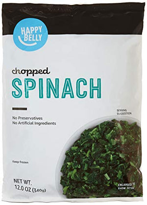 Amazon Brand - Happy Belly Spinach Chopped, 12 oz