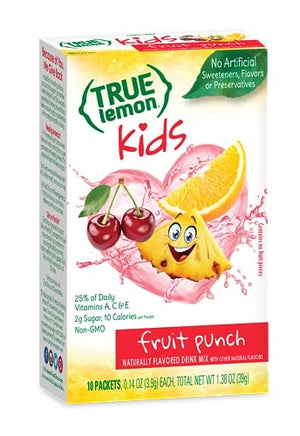 TRUE LEMON Fruit Punch Packets, Low Sugar