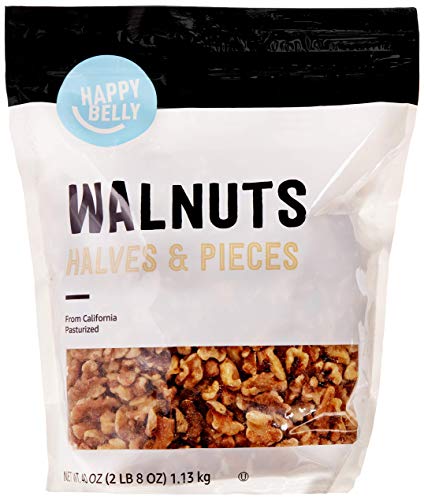 Amazon Brand - Happy Belly California Walnuts Halves and Pieces, 40 oz