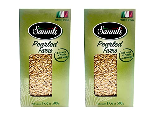 Sanniti Italian Pearled Farro, 17.6 oz (2 Pack)