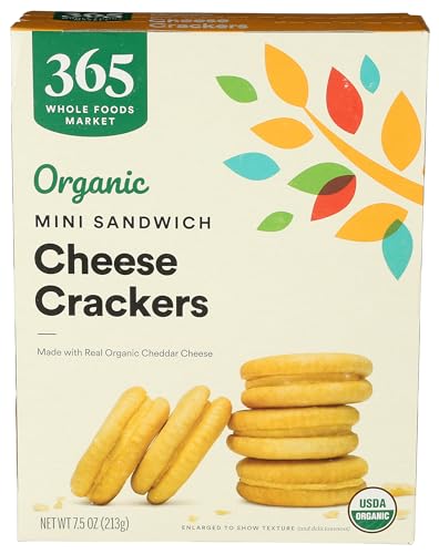 365 Organic Mini Cheese Sandwich Crackers, 7.5 oz