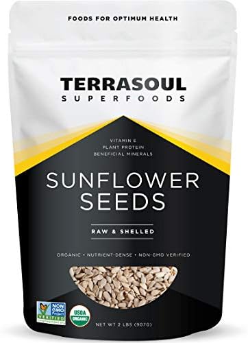 Terrasoul Superfoods Organic Hulled Sunflower Seeds, 2 Pounds