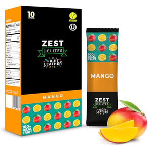 Zest Delites Fruit Leather, Mango 0.88 oz x 10