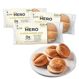 Hero Classic Hamburger Buns, 12 Buns (Pack of 3)