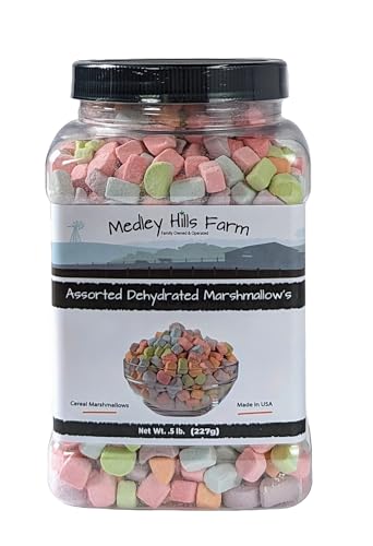 Medley Hills Farm Assorted Dehydrated Marshmallows, Reusable Container