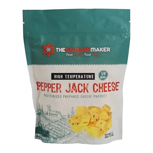 High Temperature Pepper Jack Cheese for Sausage Making, 1 lb