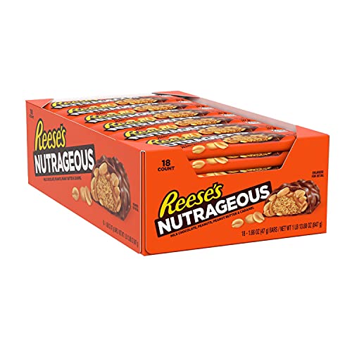 REESE'S NUTRAGEOUS Peanut Butter Candy Bars, 18 Count