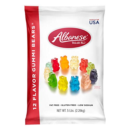 Albanese World's Best 12 Flavor Gummi Bears, 5lbs