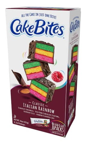 The Original Cakebites, Classic Italian Rainbow, 8 Pack