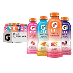 Gatorade Fit Electrolyte Beverage, 4 Flavor Variety Pack (12 Pack)