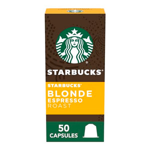 Starbucks by Nespresso Blonde Roast Espresso, 50 Capsules