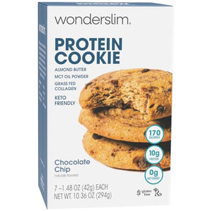 Wonderslim Protein Cookie, Chocolate Chip, 7ct