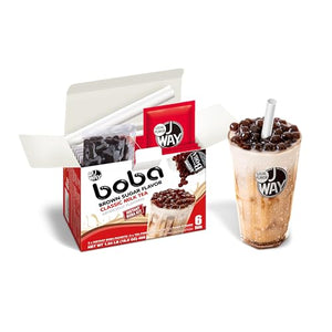 J WAY Instant Boba Bubble Pearl (Classic Milk Tea, 6 Servings)