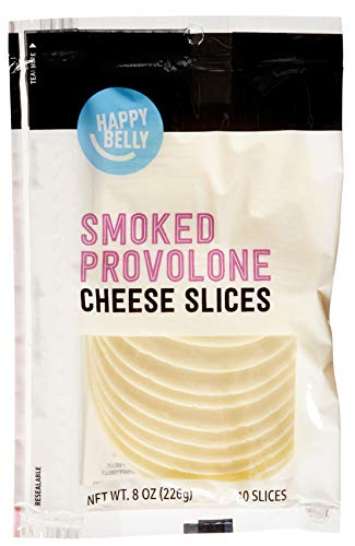 Amazon Brand Happy Belly Smoked Provolone Cheese, 8 oz