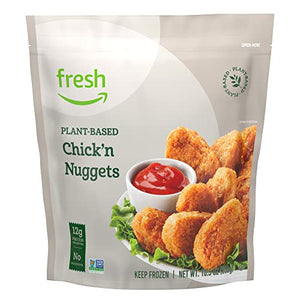 Amazon Fresh Plant Based Chicken Nuggets Frozen, 10.5 Oz