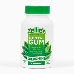 Zellie's Sugar Free Spearmint Chewing Gum, 100 Count