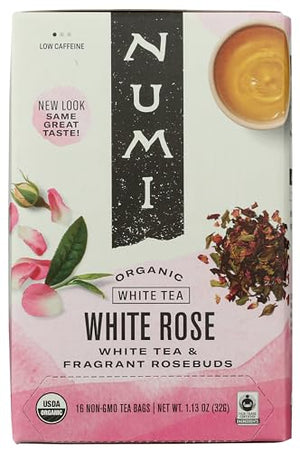 Numi Organic Tea White Rose, 16 Count