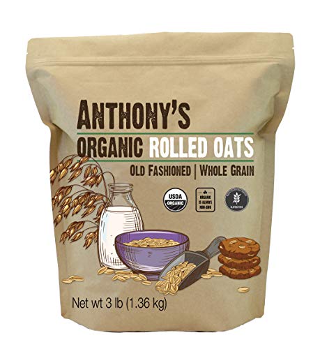 Anthony's Organic Rolled Oats, 3 lb, Gluten Free