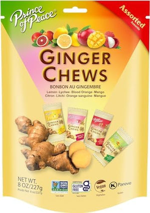 Prince of Peace Ginger Chews Assorted Flavors, 8 oz