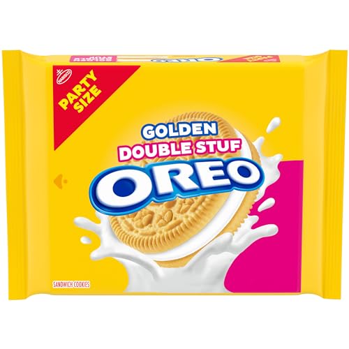 OREO Double Stuf Golden Sandwich Cookies, Party Size, 24.95 oz