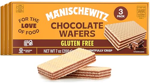 Manishewitz Gluten Free Chocolate Wafers, 3 Pack