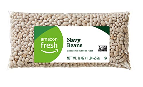 Amazon Fresh, Navy Beans, Whole, 16 Oz