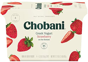 Chobani Non-Fat Greek Yogurt Strawberry 5.3oz 4-pack