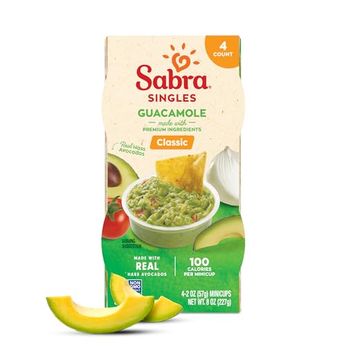 Sabra Singles Classic Guacamole Mini Cup, 2 Oz, 4 Ct