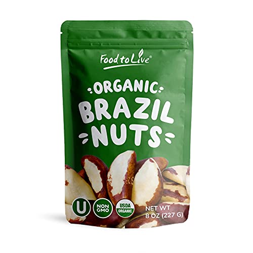 Food to Live Organic Brazil Nuts, 8 oz