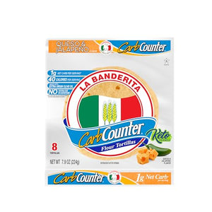 La Banderita Carb Counter Queso & Jalapeño Tortillas, 8 Count