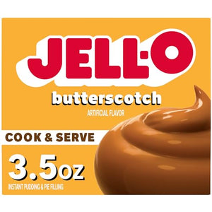 Jell-O Cook & Serve Butterscotch Pudding Mix, 3.5 oz Box