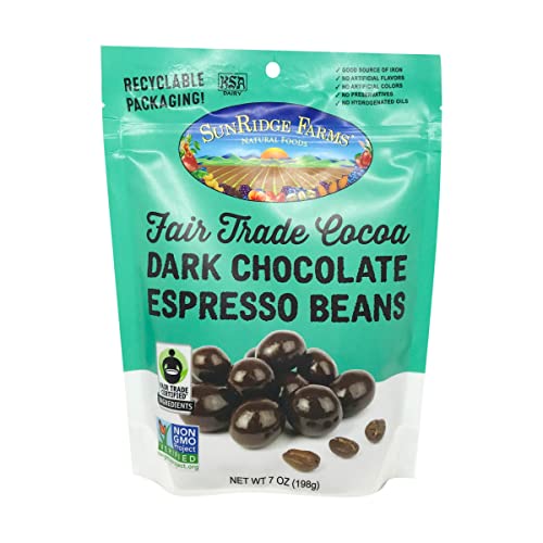 Sunridge Farm Espresso Beans Dark Chocolate, 7 oz