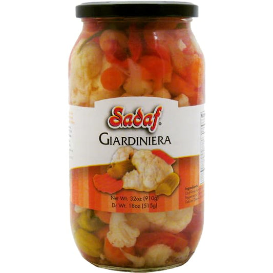 Sadaf Giardiniera Mild - Pickled Vegetables - 32 oz