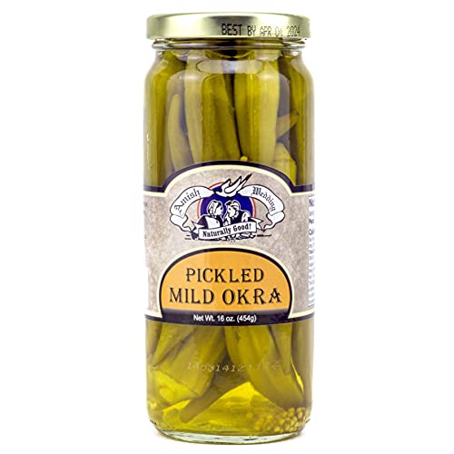 Amish Wedding Foods Pickled Mild Okra 16 oz