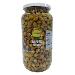 Sanniti Spanish Capers in Vinegar, 33.5 oz