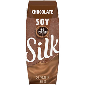 Silk Shelf-Stable Soy Milk Singles, Chocolate, 8 Fl oz (Pack of 18)