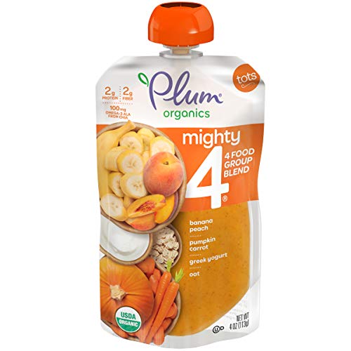 Plum Organics Baby Food Pouch, Mighty 4, 4 Ounce