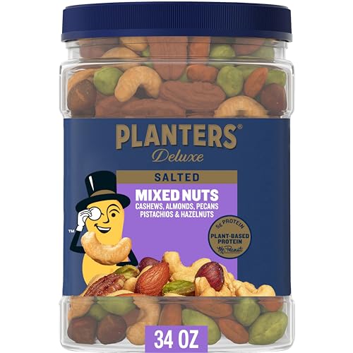 PLANTERS Deluxe Salted Mixed Nuts, 34oz Container