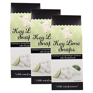 Flathau's Fine Foods Key Lime Snaps, 8-Ounce Boxes (Pack of 3)