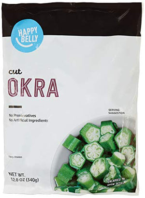 Happy Belly Frozen Okra Cut, 12 Oz