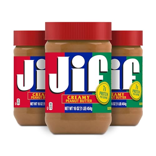 Jif Creamy Peanut Butter, 16 Ounces, Pack of 3