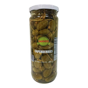 Sanniti Spanish Caperberries in Vinegar and Salt Brine, 16 oz