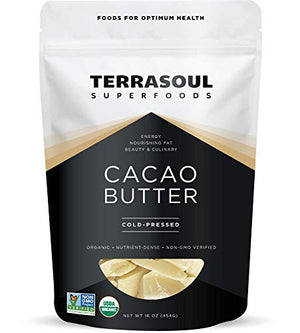 Terrasoul Superfoods Organic Cacao Butter, 1 Lb