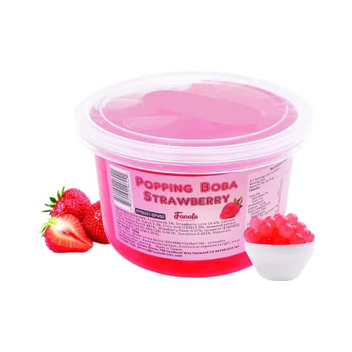 Fanale Popping Boba Pearls, Strawberry, 1 Pound