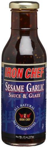 IRON CHEF Sesame Garlic Sauce & Glaze, 15-Ounce (Pack of 3)