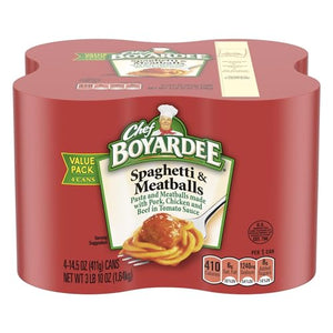 Chef Boyardee Spaghetti and Meatballs, 4 Pack