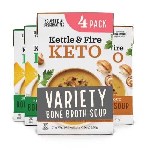 Keto Soup with Bone Broth Variety Pack by Kettle and Fire